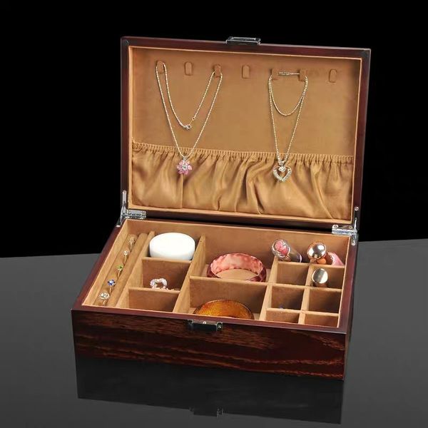 

li brown wood watch storage box new mens mechanical bracelet display boxes case women jewelry gift box, Black;blue