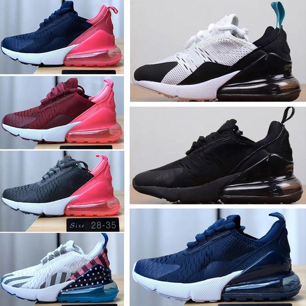 

nike air max 270 2019 горячие продажи детская обувь марки кроссовки для девочек и мальчиков на воздушной подушке удобная дышащая детская спо, Black
