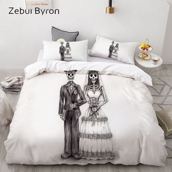 

3d duvet cover set custom,bedding sets usa/au/europe//king,quilt/blanket cover set,bed set mr&ms skull marry,drop ship