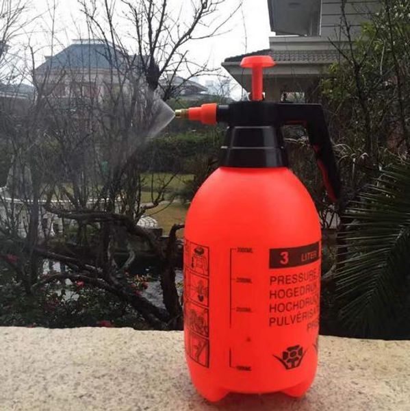 

3l orange red air pressure sprinkling can clear plastic watering kettle garden tools sprinklers for disinfectant ing
