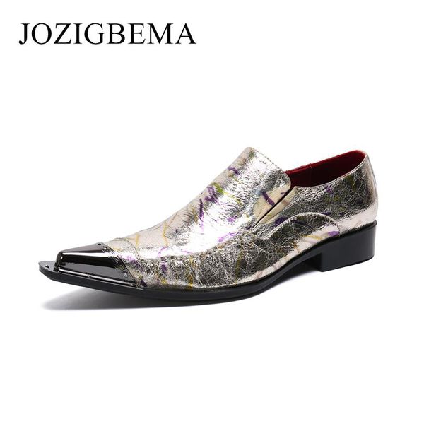 

men's genuine leather shoes brand new business party dress shoes silver fashion casual men flats oxfords, Black