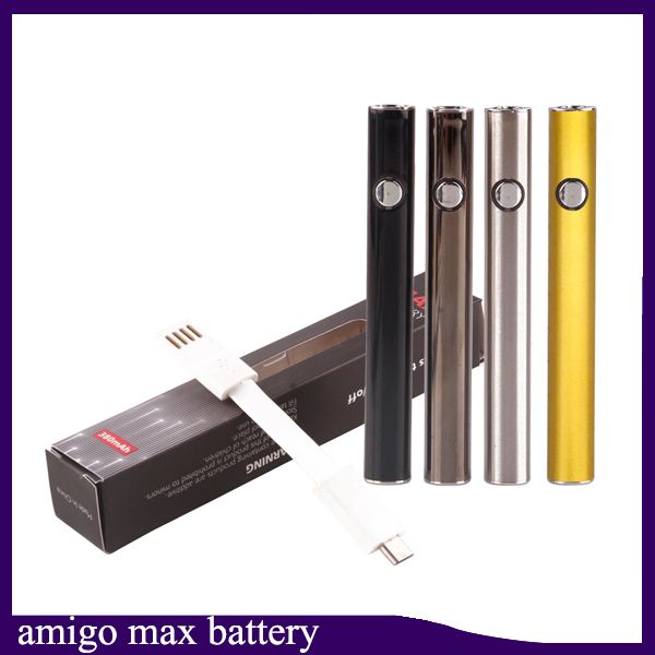 

Оригинал Amigo Max Разогрев Аккумулятора 380mAh Переменное Напряжение VV ​​Vape Мод Для 510 Густого Масла Liberty V9 Испаритель Картриджи Бак 2223007-1