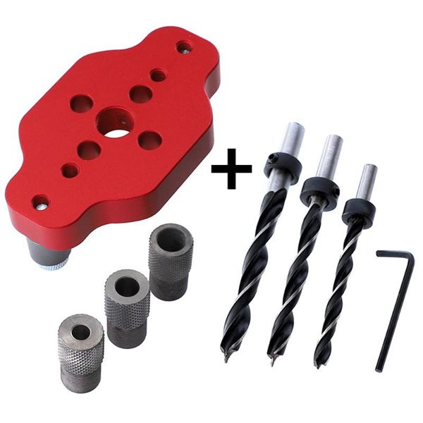 

woodworking straight hole punching locator aluminium alloy dowel puncher diy wood working tool