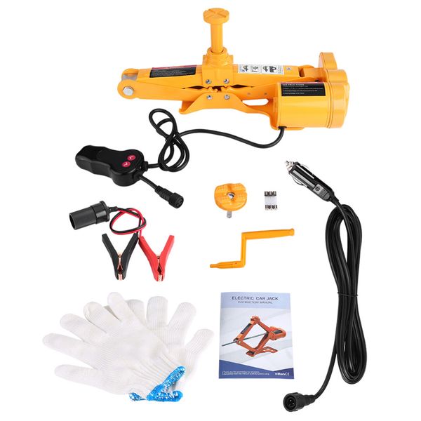 

3 ton 12v car electric jack lifting suv automotive garage and emergency equipment lifting jack battery wire with clamps