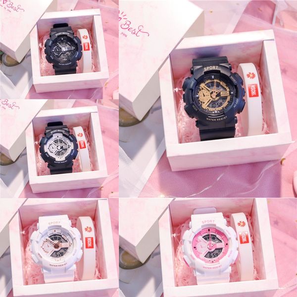 

qqaat sports sakura watch female junior high school student girl sports cherry blossom table female junio large table big dial temperament s, Blue