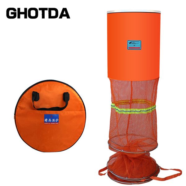 

double stainless steel rings collapsible fish care folding cage network