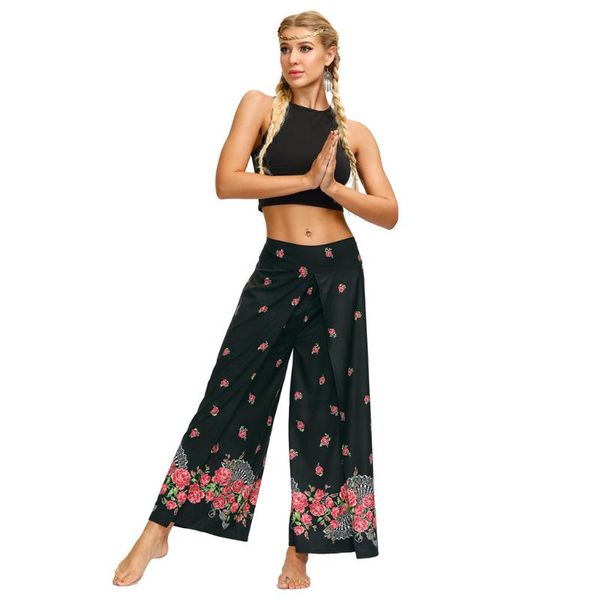 

women boho loose yoga harem pants belly dance bohemian sports pants travel patiala thai sweatpants palazzo gym, White;red