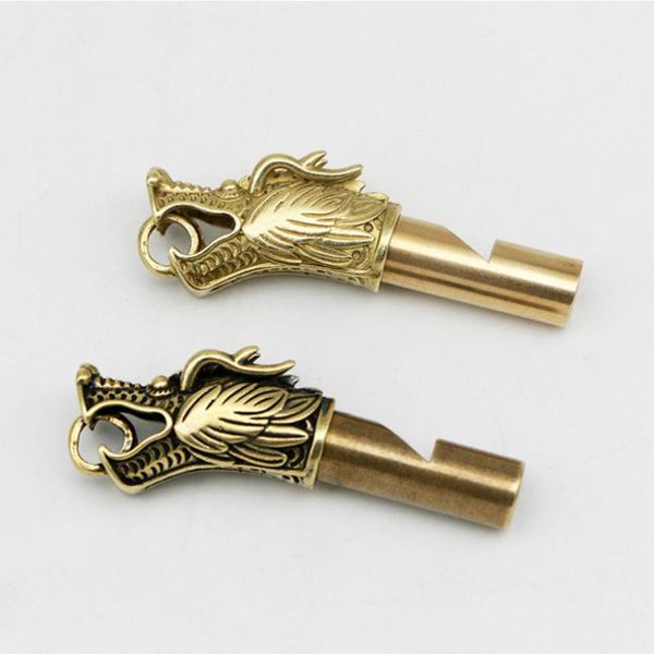 

other sporting goods metal brass whistle chinese wind 6.3cm*0.9cm gold and old