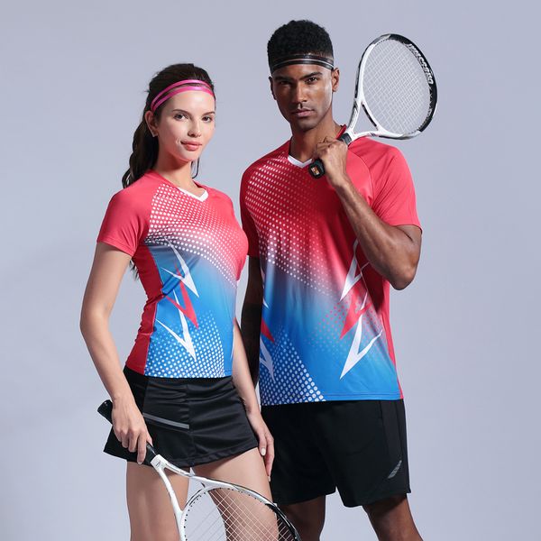 

men tennis set padel shirt badminton set sport shirt running quick dry breathable women table tennis jersey training, Black