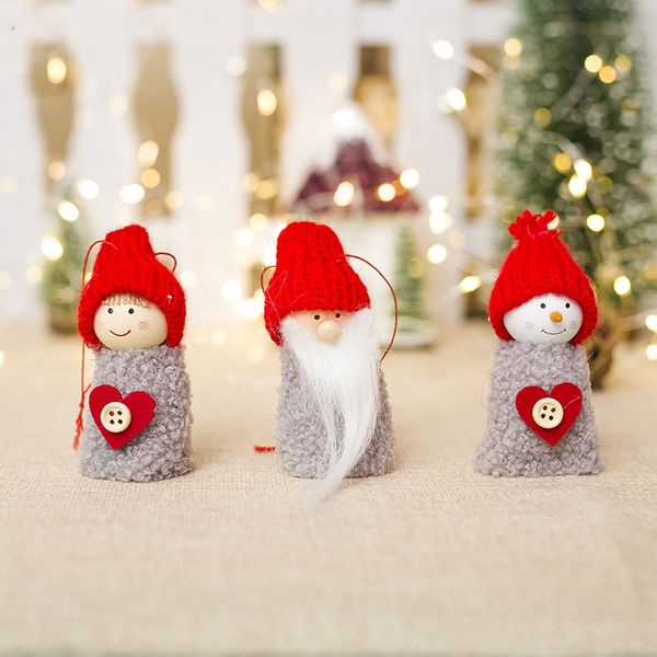 

3pcs christmas pendant creative kawaii angel girl pendant decoration for home xmas cute doll party decoration kids gift