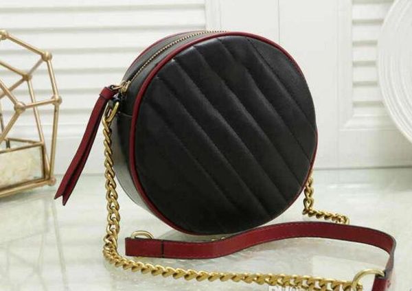 

2019 бренд моды дизайнер женщина мешки простой щедрой цепи мешок классический тренд круглый мешок хлеба одно плечо сумка 550154 550155 7743