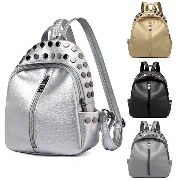 

2020 luxury rivet fashion women shoulder crossbody bag new backpack purse phone bag rucksack ladies girls school