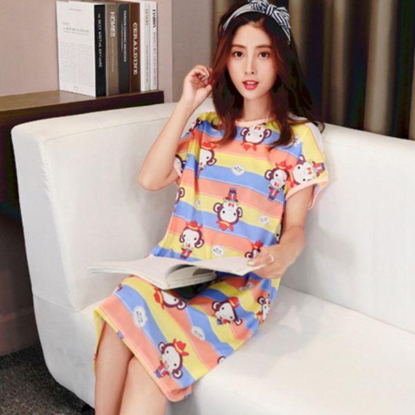 

milk silk pajamas ladies sweet casual wear cute nightdress summer home service casual pajamas, Blue;gray