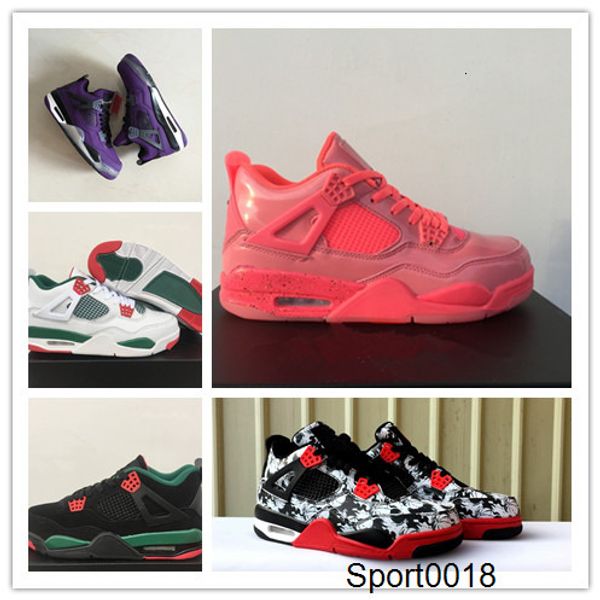 

wholesale 4 low nrg punch men basketball shoes iv sports outdoor fashion trainers sneakers with box size 36-47, Black