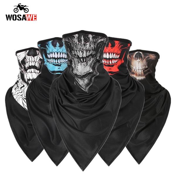 

мотоцикл маска дышащий балаклава halloween moto bike ski череп половина face mask шарф многоцелевой шея теплее треугольник