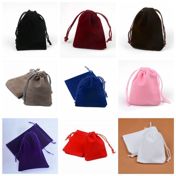 

10pcs/lot small velvet bag 8*10cm candy nuts jewelry packaging bags christmas party wedding decoration velvet pouch gift bags