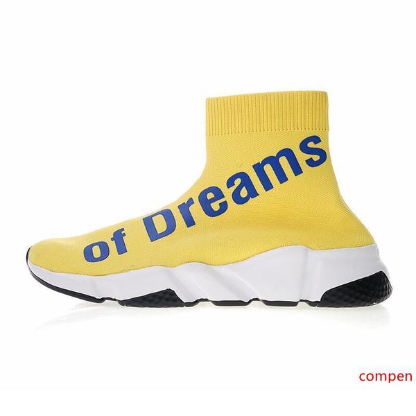 

новый тренер speed ​​дизайнер мужской обуви женщин носок вскользь chaussures тройной черный белый блеск плоский мужские тренеры спорт гонки