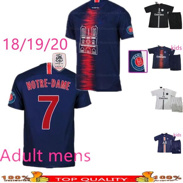 

19 20 maillots PSG soccer jersey 1998 Paris third MBAPPE CAVANI VERRATTI saint 18 19 Notre Dame football shirt