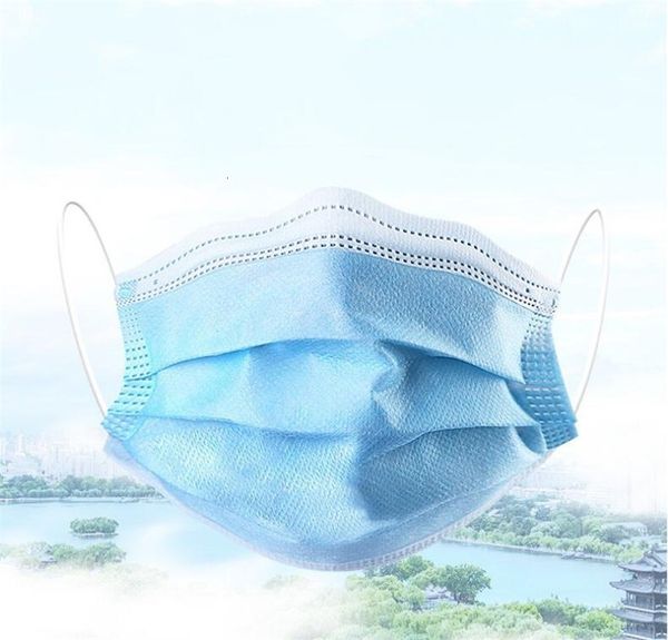 

dhl ship ply 3 layer non woven breathable blue or white masks winter face mask fast delivey a4fl