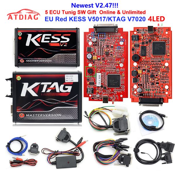 4 Gifts New RED KESS V2 V5.017 EU Master Online 100/% No Tokens Free Ship DHL
