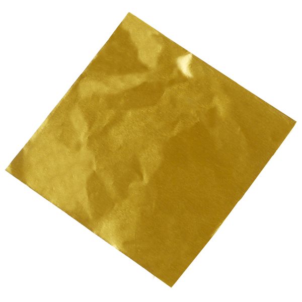 

cute 100pcs sweets candy package foil paper chocolate lolly foil wrappers square (gold