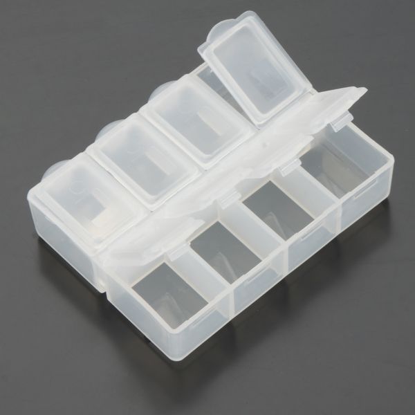 

durable 8 grids tool storage box mini utility component container instrument box case pp material 903-133s