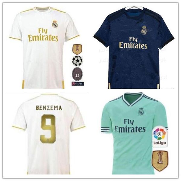 

2019 maillot real madrid jersey hazard benzema asensio football soccer modric kroos sergio ramos bale marcelo 19 20 real madrid man shirts, Black;yellow