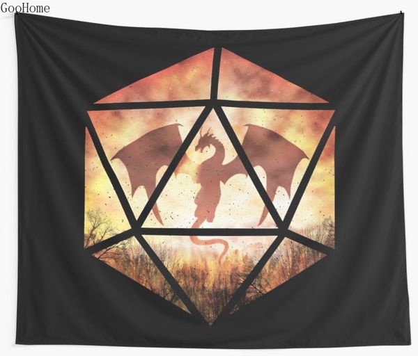 

fire dragon wall tapestry cover beach towel throw blanket picnic yoga mat home decoration