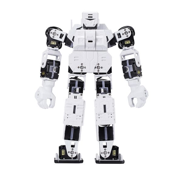 

new 27cm my diy robot creative time line-core m graphical programmable humanoid robot educational robot kit - white/red/blue