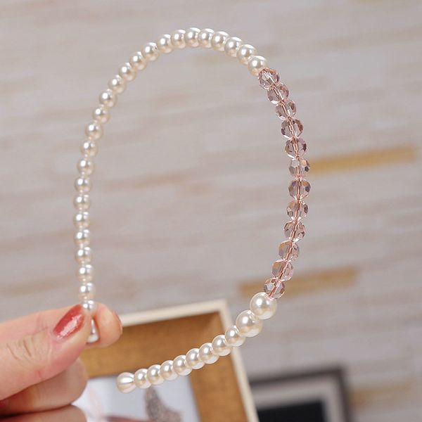 

rhinestone pearl super fairy headband fancy hair bands for babies alice band cerchietto aliceband hair style lxapk, Black;brown