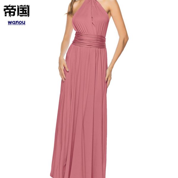 

summer new fashion maxi dress women dark pink elegance deep v neck sleeveless bow knot party wedding evening long dress, Black;gray