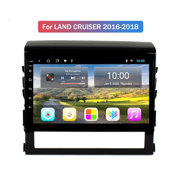 2G RAM 9 polegadas carro rádio multimédia player de vídeo para Toyota Land Cruiser 2016-2018 Navegação GPS Android