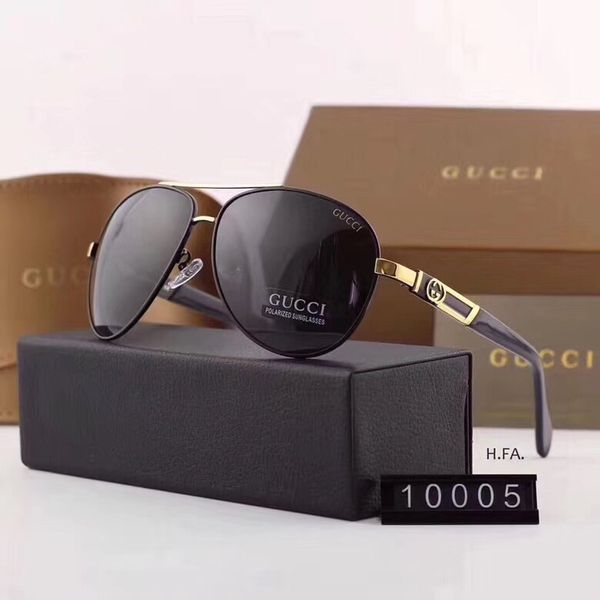

fashion metal mens designer sunglasses luxury sunglasses summer brand retro glasses goggle uv400 10005 3 colors gold with box, White;black