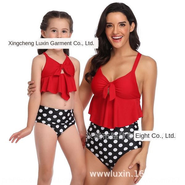 

2020 parent-child high waist flounder size 2020 parent-child high waist flounder swimsuit bikini swimsuit bikini size, White;black