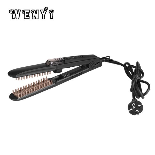 

wenyi anion steam straightener curling and straightening dual-purpose steam anion rapid heating hairdressing styling device, Black
