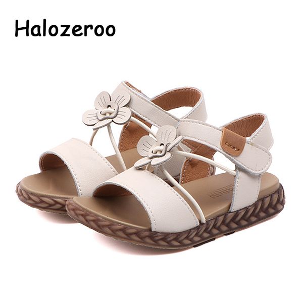 

summer 2020 kids beach sandals children flower princess sandals baby girls beige brand shoes toddler fashion soft new, Black;red