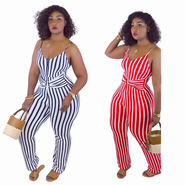 casual striped jumpsuit