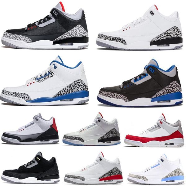 

3 wolf grey basketball shoes mens fire red black cat white cement infrared sport true blue men sneakers trainers us 7-13