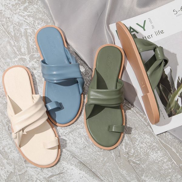 

2019 женские кожаные сине-зеленые сандалии lady flats sandles сладкие повседневные милые летние тапочки слайды сланцы пляжная обувь xzt-22, Black