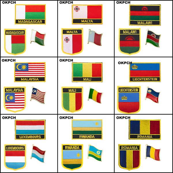 FLAG PATCH PATCHES MALI IRON ON COUNTRY EMBROIDERED WORLD