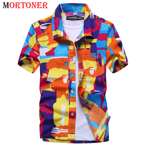 

men's casual shirts mens hipster patchwork hawaiian shirt men 2021 summer short sleeve quick dry beach tropical aloha clothing chemise, White;black