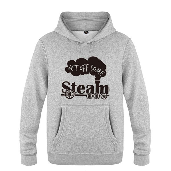 

let off some steam creative birthday gift hoodies men 2018 men's pullover fleece hooded sweatshirts, Black
