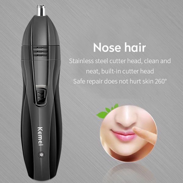 

kemei km-6635 3 in 1 rechargeable nose beard trimmer ear sideburns beard hair trimmer casecustom ehyxn