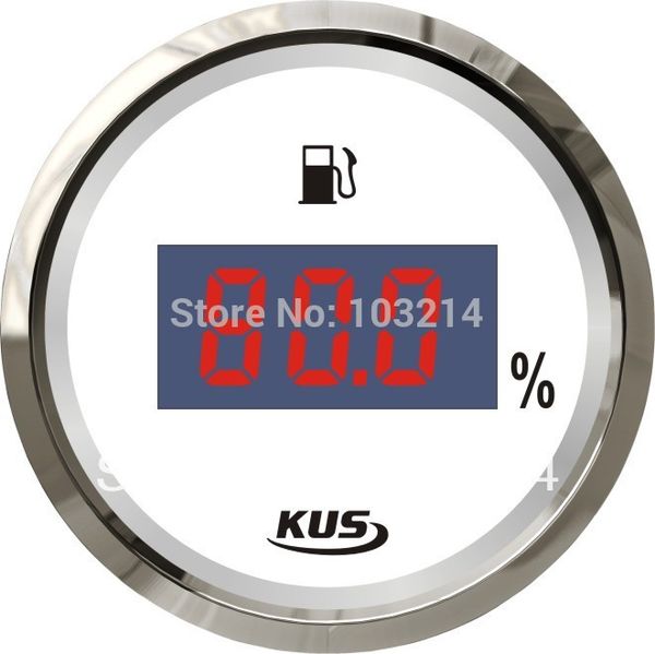 

kus 52mm digital fuel level gauge fuel level meter 0-190ohm signal for boat car