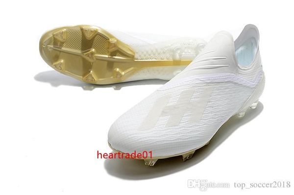 

gold football messi white original boots laceless x 18 fg soccer shoes pogba mens plating soles soccer cleats