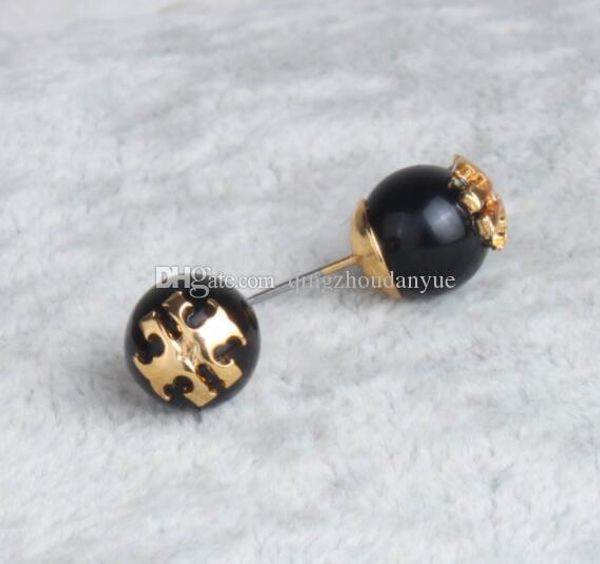

explosion models selling simple fashion earrings color round complete drop oil gold-plated earrings ladies jewelry, Gray