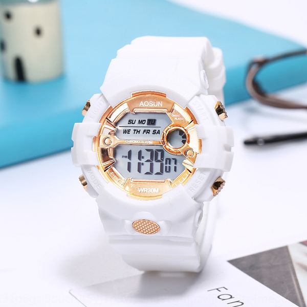 

imoou simple female junior high school students simple temperament luminous electronic watch sports waterproof luminous ins wind unicorn ele, Blue