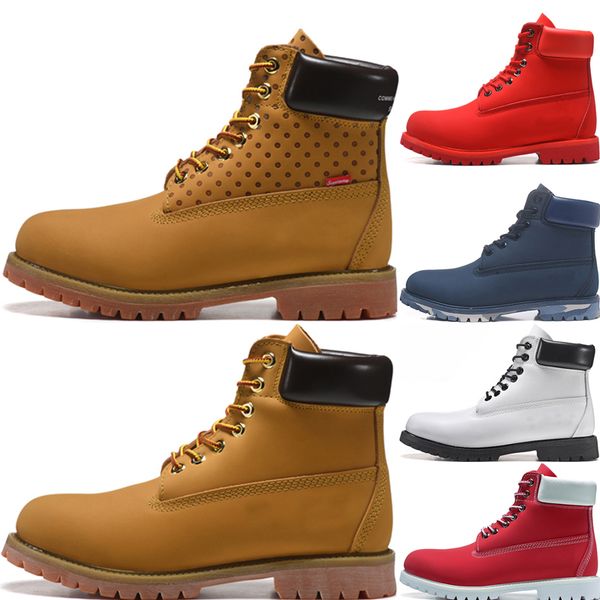 

original men women luxury ankle knee winter boots snow boots triple black blue grey red white wheat designer breathable casual shoes