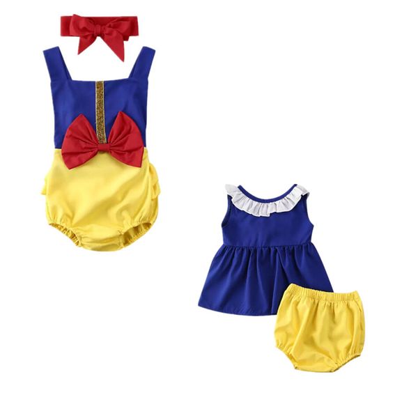 

2pcs kids baby girl clothes sleeveless bowknot ruffle bodysuits&+shorts outfit 2020 girl cute clothes, Blue