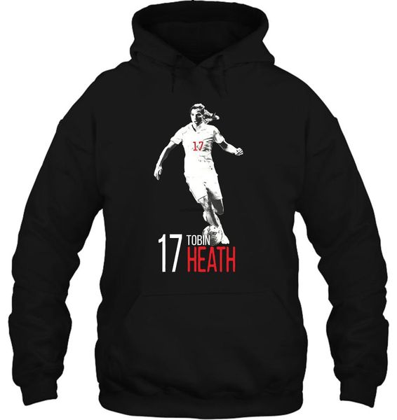 

men hoodie tobin heath fan training uswnt soccer fanatic women streetwear, Black